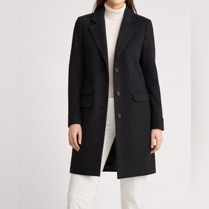 Lauren Ralph Lauren Women’s Black Wool Blend 3 Button Coat Blazer Jacket Size 8
